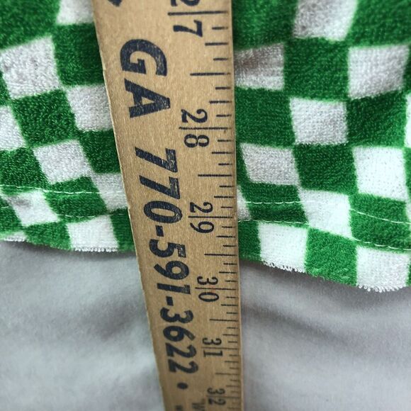 New Green White Checkered Short Sleeve Button Up Shirt Size 3X Women Rue 21 - Picture 12 of 12